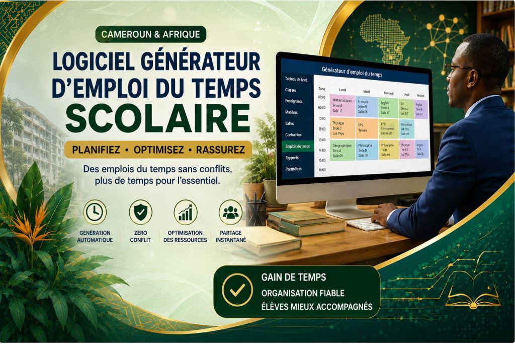 Logiciel Générateur d'Emploi du Temps Scolaire au Cameroun