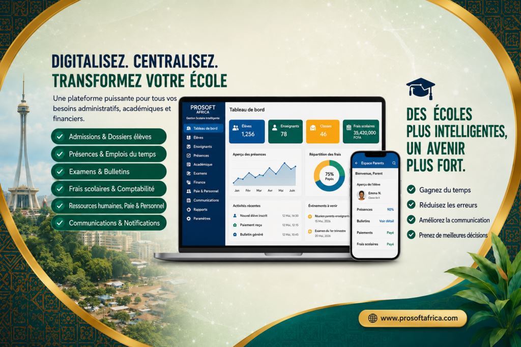 Application scolaire pour administration au Cameroun 2