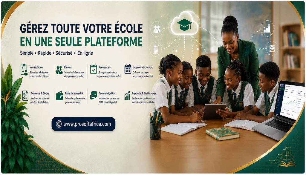 Logiciel de gestion scolaire en ligne au Cameroun 2