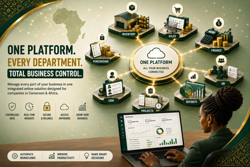 Online business management solution dashboard for companies in Cameroon and Africa