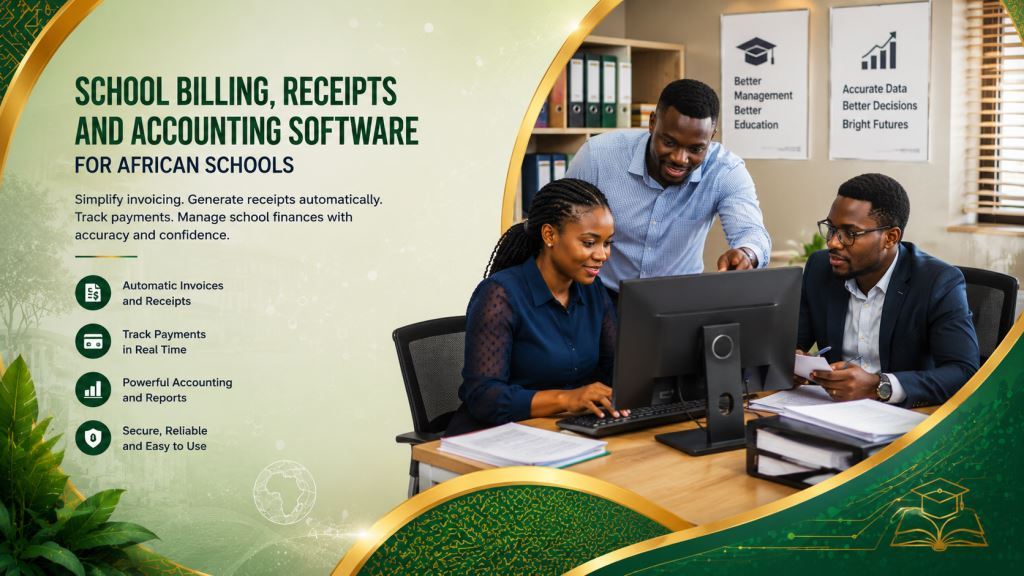 African-staff-using-school-billing-software-Cameroon-with-Prosoft-Africa-support.