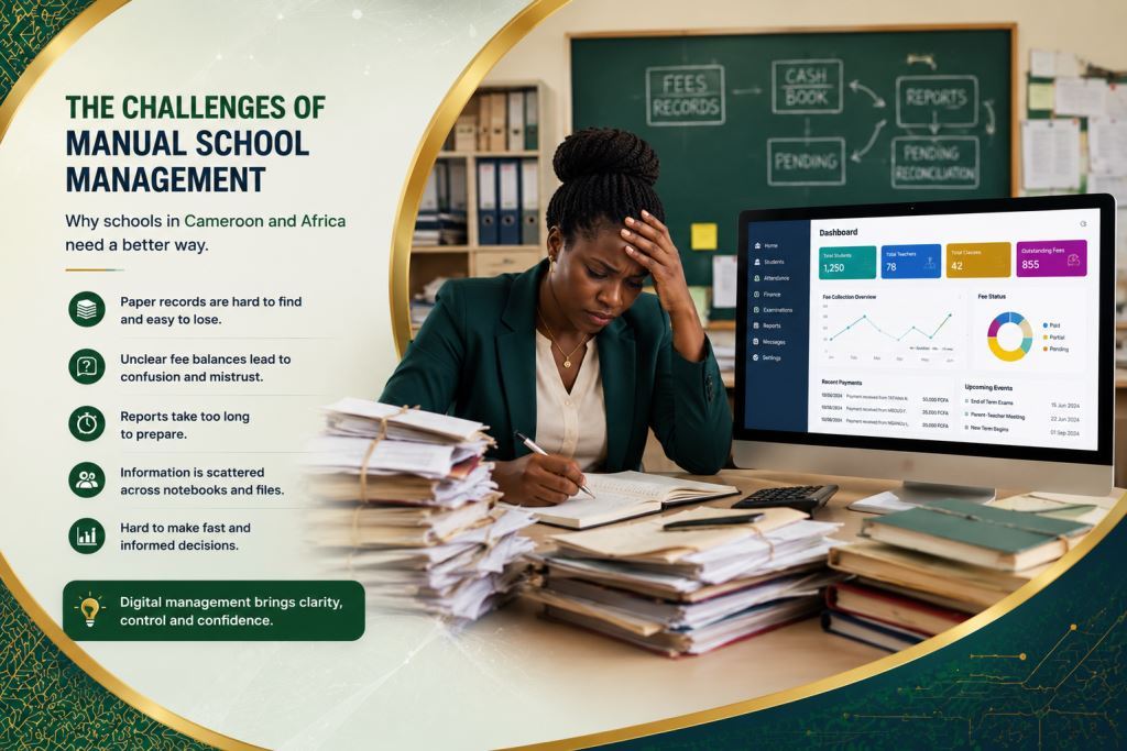 African-staff-using-school-management-software-in-Cameroon-with-Prosoft-Africa-support.