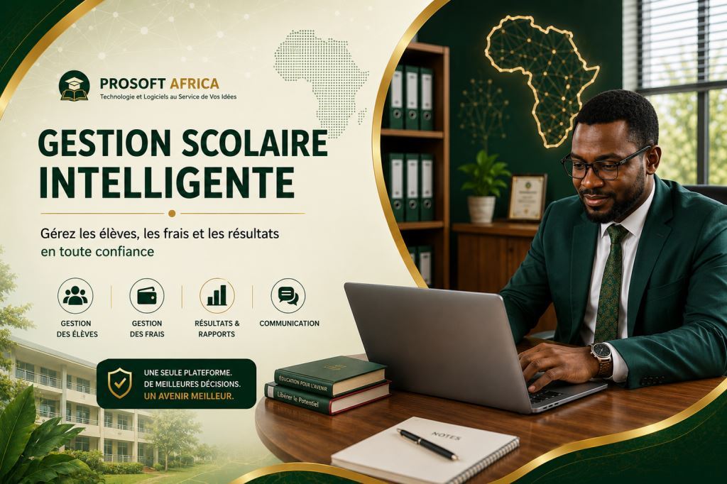 Tableau de bord du logiciel de gestion scolaire pour les écoles au Cameroun et en Afrique
