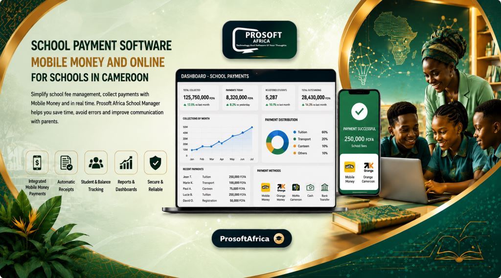 Mobile Money School Payment Software in Cameroon with Prosoft Africa Software Across Cameroon and Africa