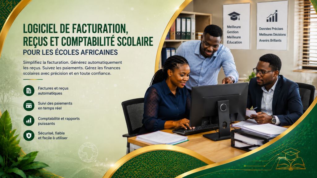 Personnel-africain-utilisant-un-logiciel-de-facturation-scolaire-au-Cameroun-accompagné-par-Prosoft-Africa.