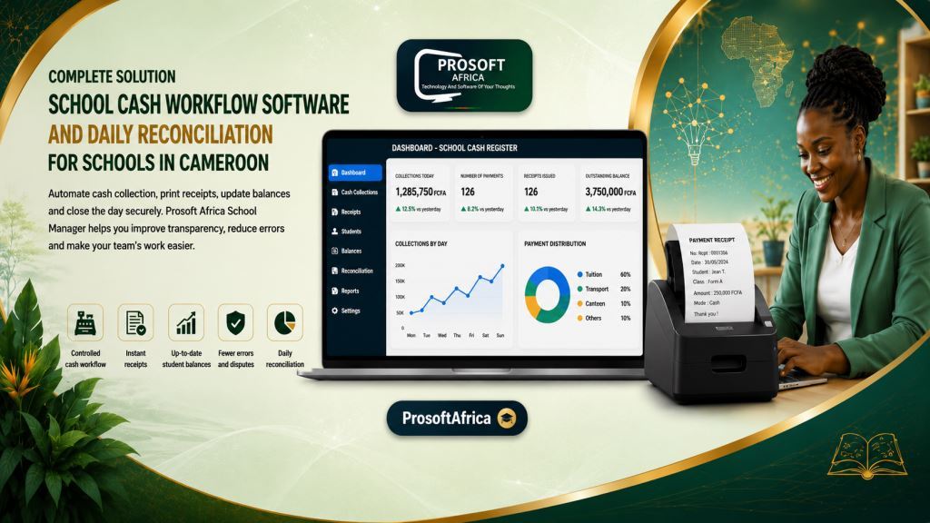 School Cashier Workflow and Daily Reconciliation Software