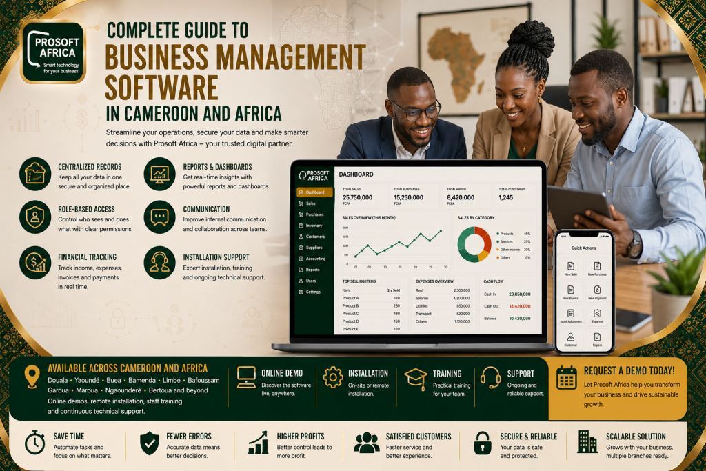 business management software in Cameroon with Prosoft Africa support.