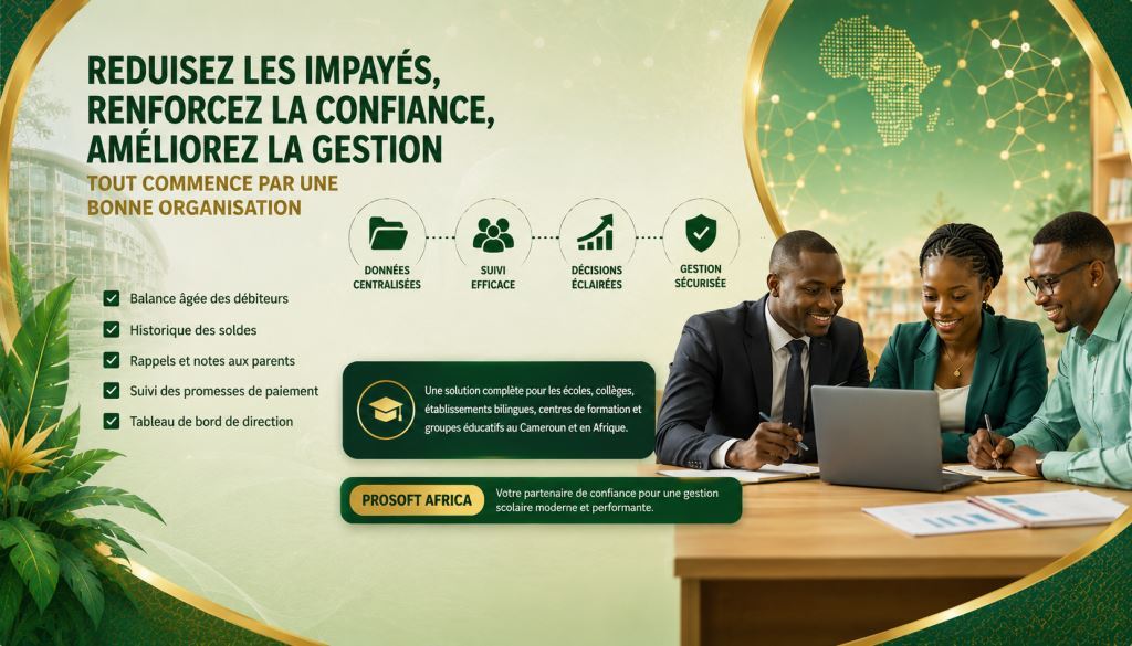 gestion des créances scolaires Cameroun avec le logiciel Prosoft Africa au Cameroun et en Afrique2