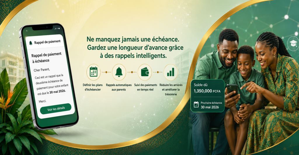gestion des échéances de paiement scolaires avec le logiciel Prosoft Africa au Cameroun et en Afrique2