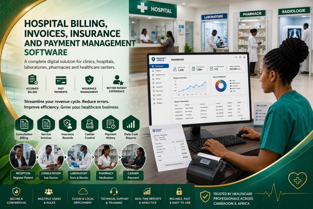 hospital billing software Cameroon with Prosoft Africa support.2