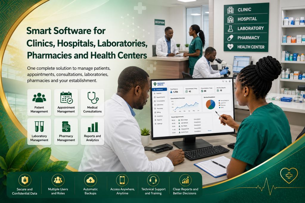 hospital billing software Cameroon with Prosoft Africa support.
