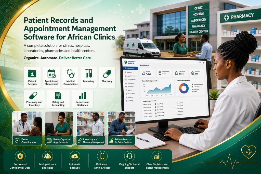 patient records and appointment management software with Prosoft Africa support.