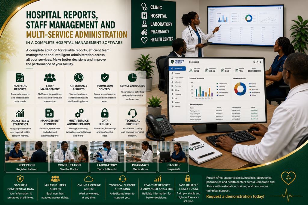 reports and staff management software with Prosoft Africa support.