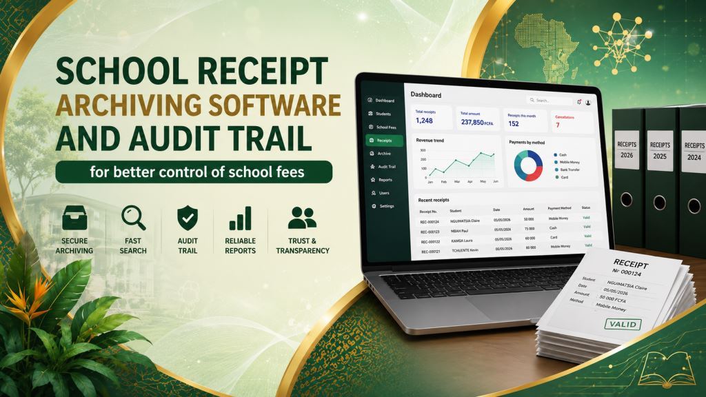 school receipt archiving software Cameroon with Prosoft Africa software in Cameroon and Africa
