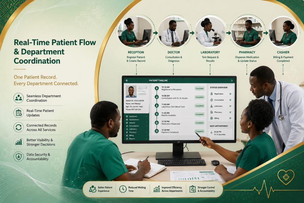 African-staff-using-clinic-appointment-scheduling-software-Cameroon