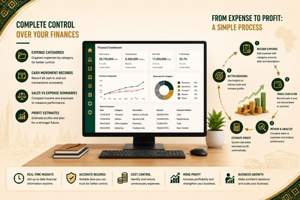 African staff using expense tracking software for SMEs Cameroon 