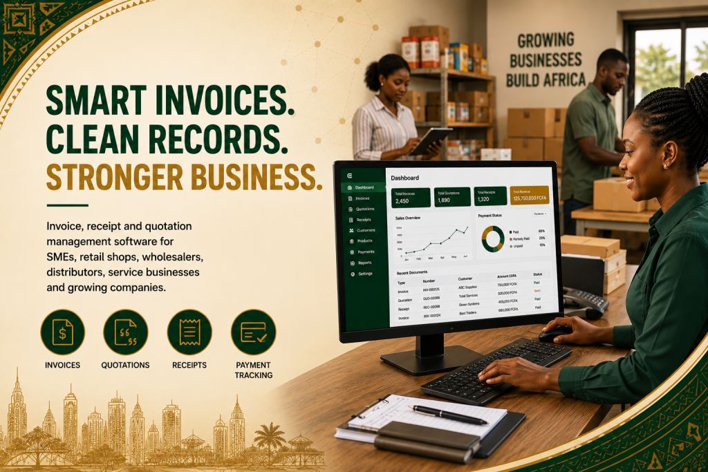 African staff using invoice and quotation management software Africa