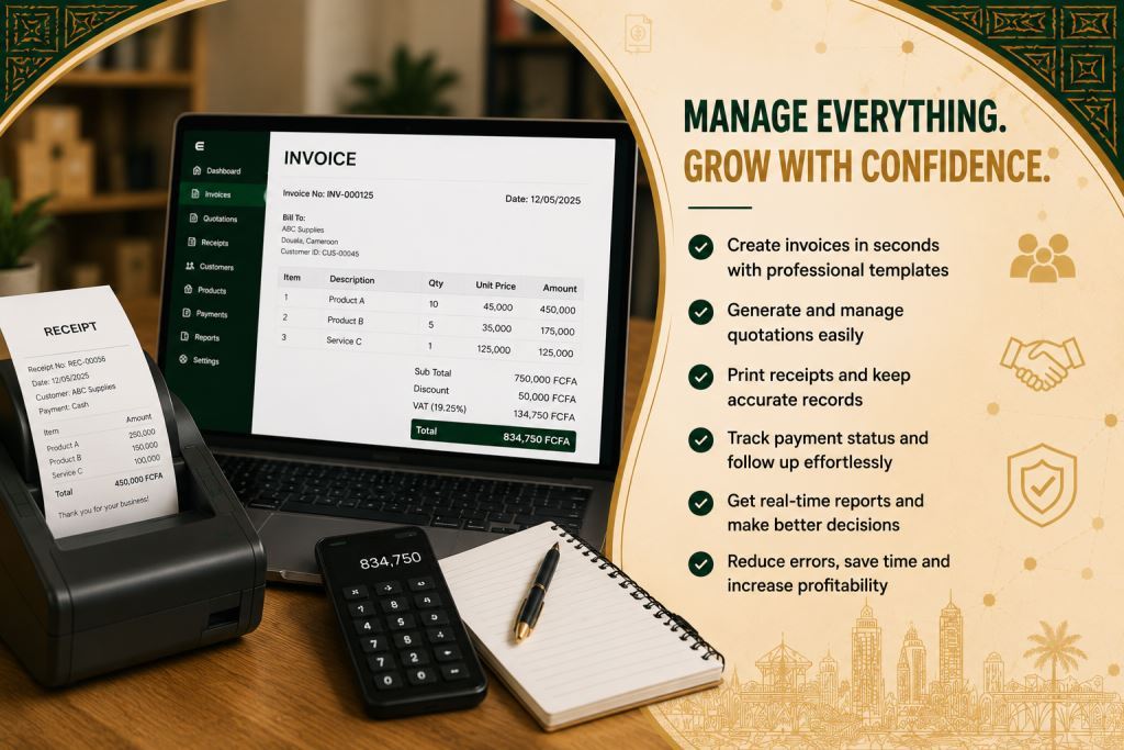 African staff using invoice and quotation management software Africa
