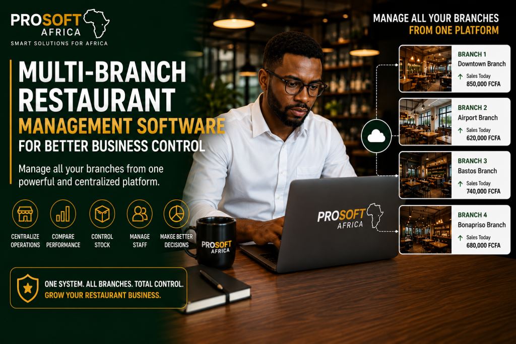 African staff using multi-branch restaurant management software Africa
