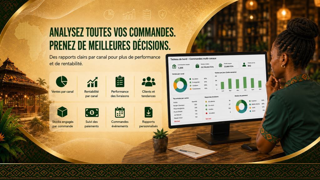 Commandes restaurant multi-canaux pour salle, emporter, livraison et evenements 2
