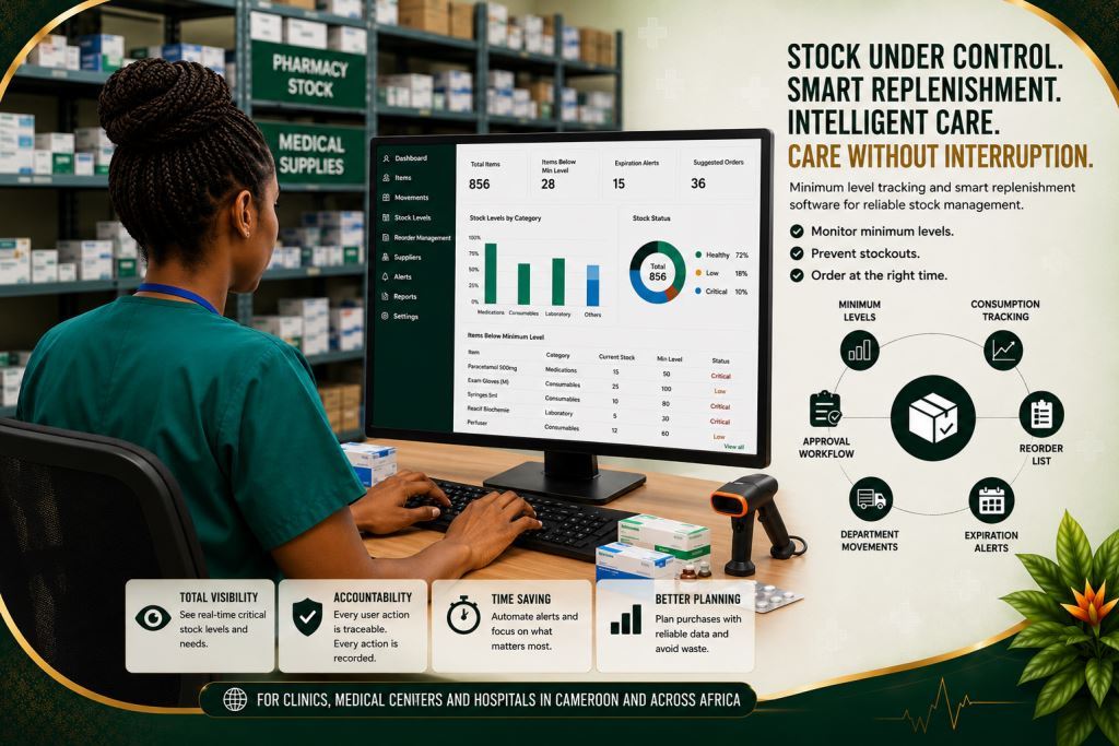 Hospital Stock Reorder and Minimum Level Tracking Software