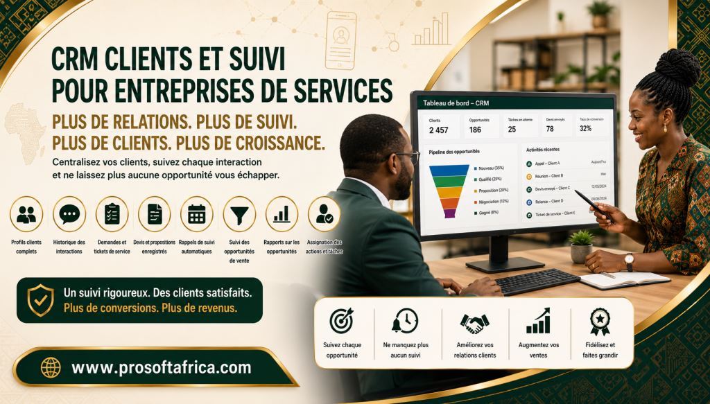 Logiciel CRM et suivi client pour entreprises de services
