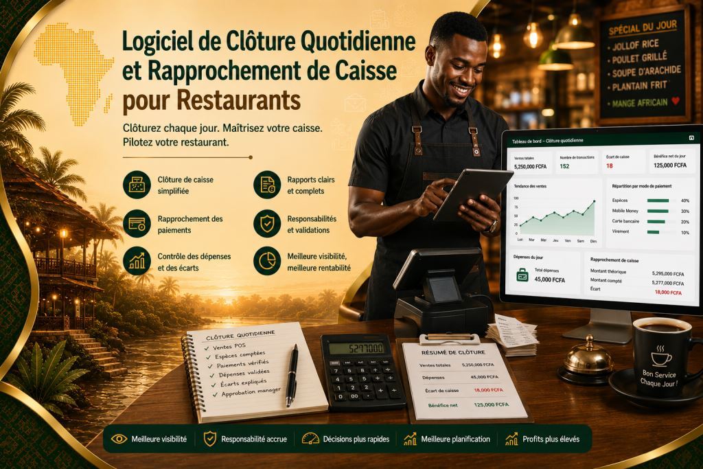 Logiciel de clôture journalière restaurant et rapprochement caisse