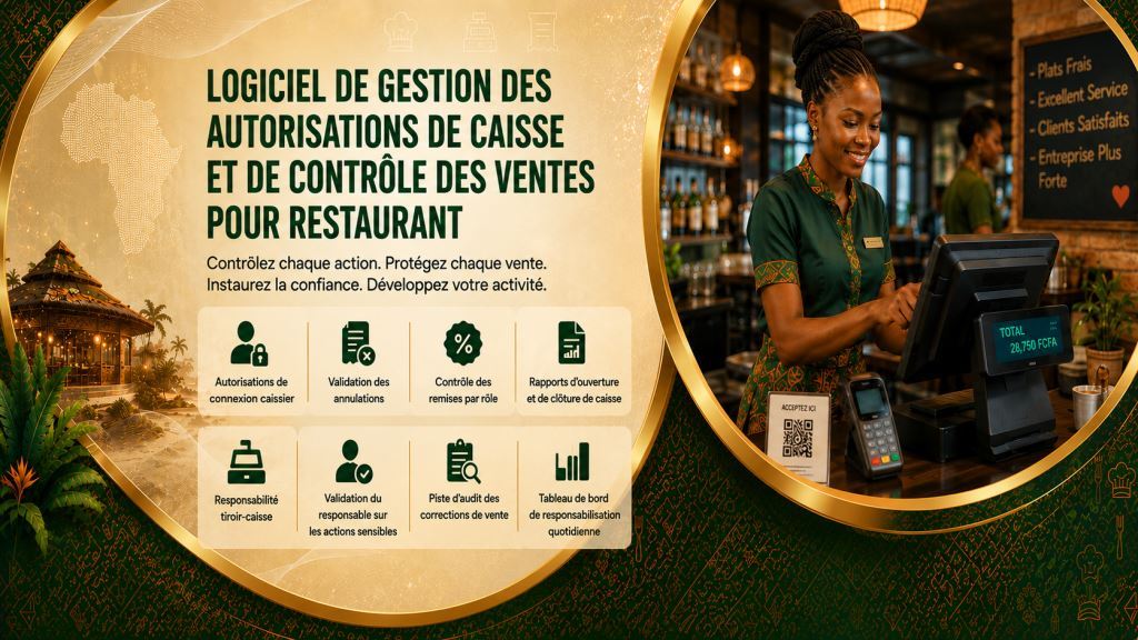 Logiciel de permissions caisse et controle des ventes du personnel restaurant