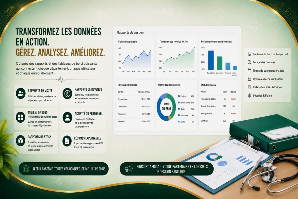 Logiciel de rapports hospitaliers pour directeurs et administrateurs de santé 2