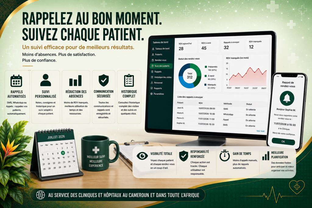 Logiciel de suivi patient et rappels de rendez-vous pour cliniques2