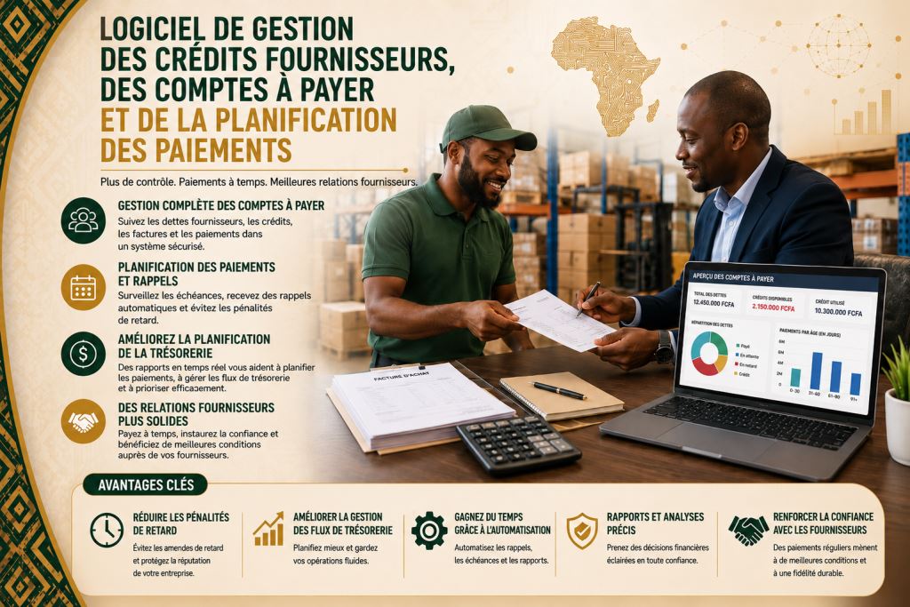 Logiciel gestion dettes fournisseurs pour les entreprises africaines