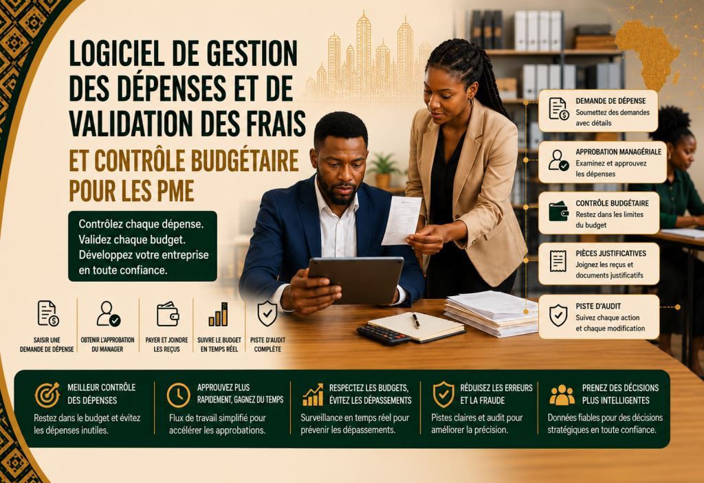 Logiciel validation dépenses entreprise au Cameroun et en Afrique pour PME