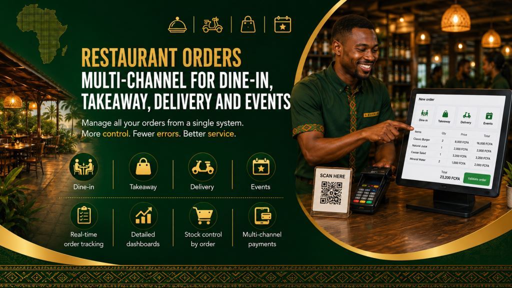 Multi-Channel Restaurant Orders for Dine-In, Takeaway, Delivery and Events