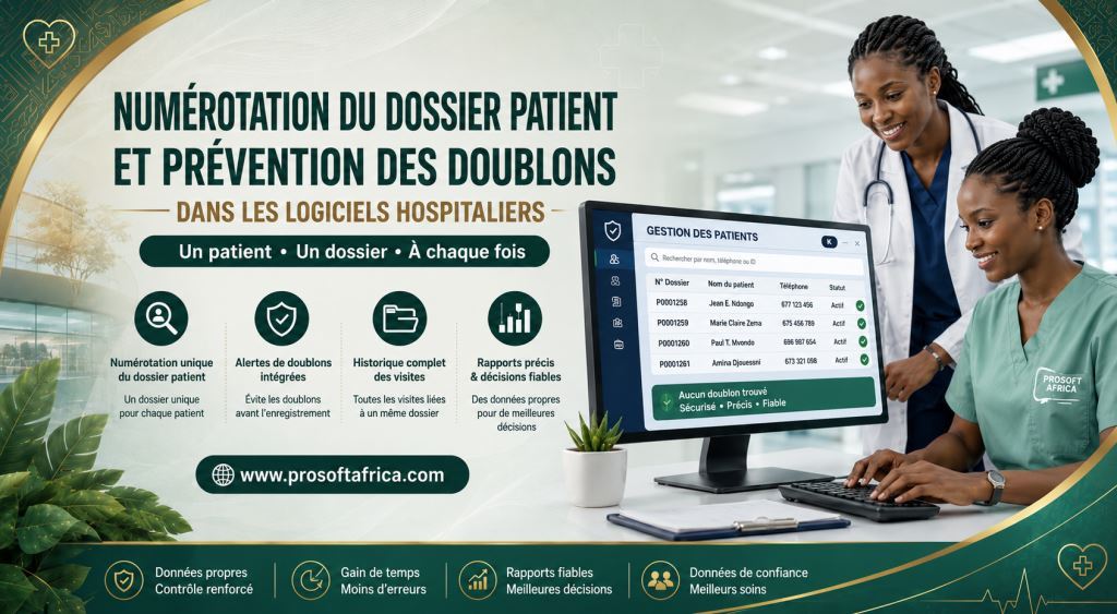 Numerotation des dossiers patients et prevention des doublons dans un logiciel hospitalier