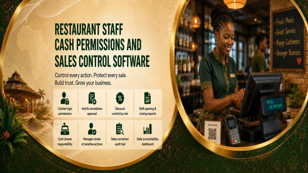 Restaurant Staff Cash Permissions and Sales Control Software