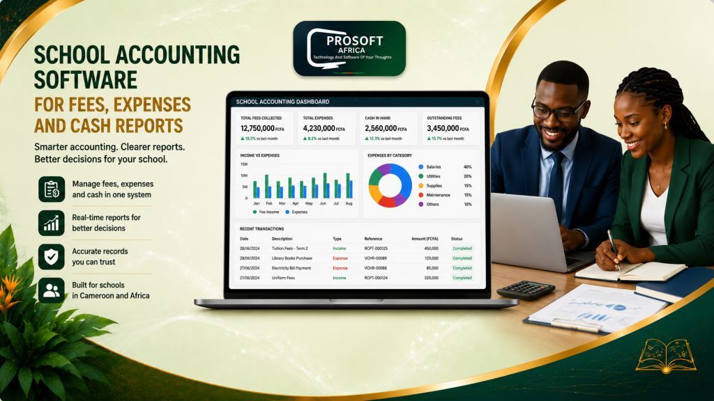 School Accounting Software for Fees, Expenses and Cash Reports