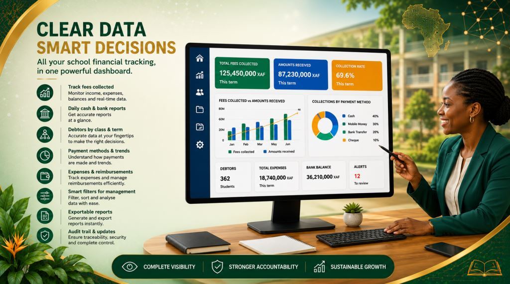 School Financial Dashboard for Directors, Bursars and Owners