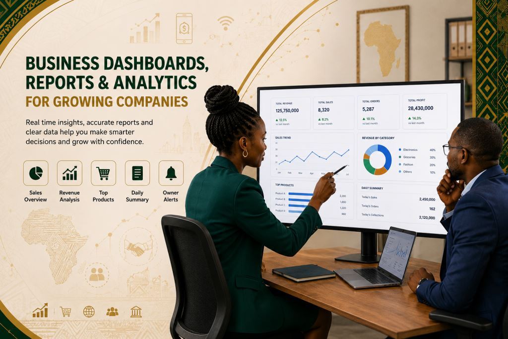 business dashboards and multi-branch management with Prosoft Africa support.