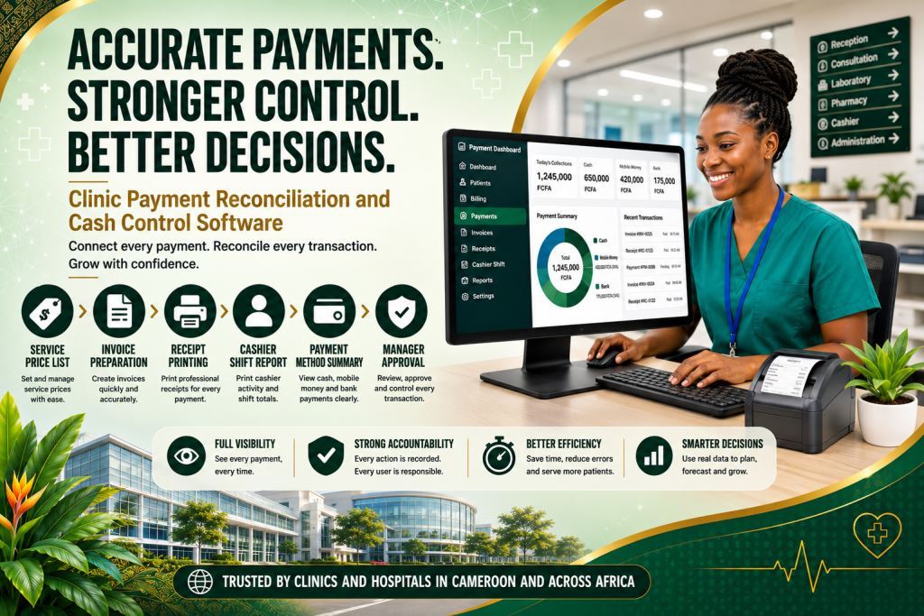 clinic payment reconciliation software Cameroon with Prosoft Africa software in Cameroon and Africa