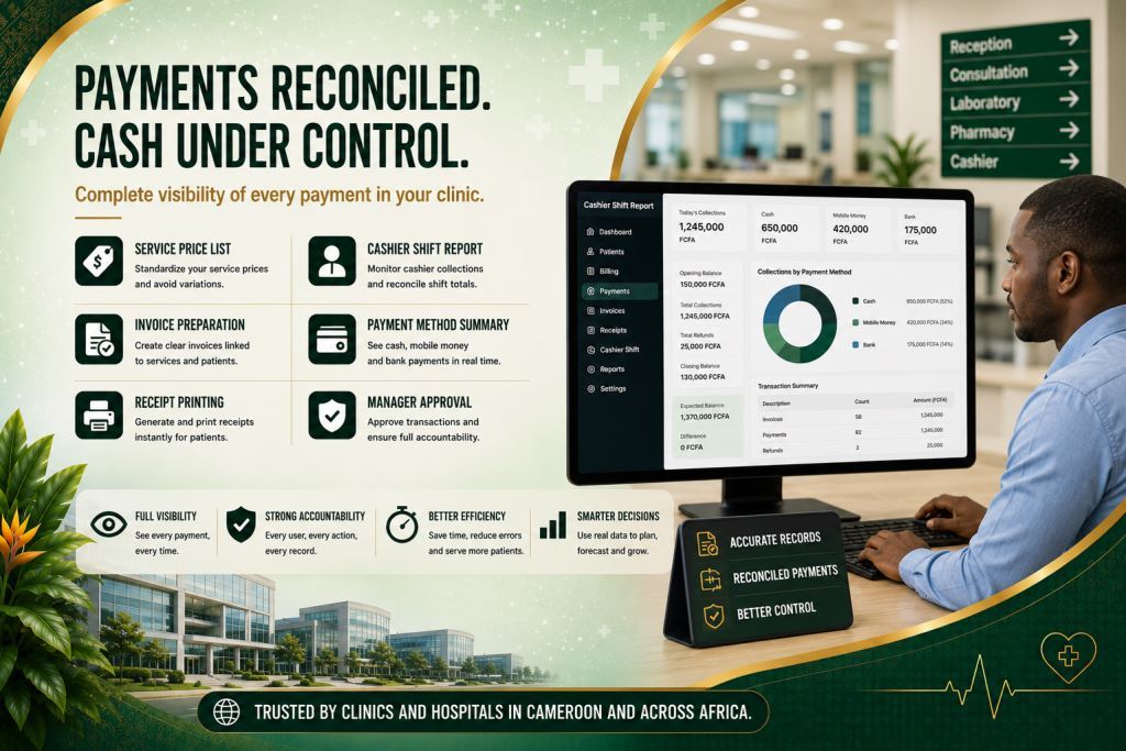 clinic payment reconciliation software Cameroon with Prosoft Africa software in Cameroon and Africa2