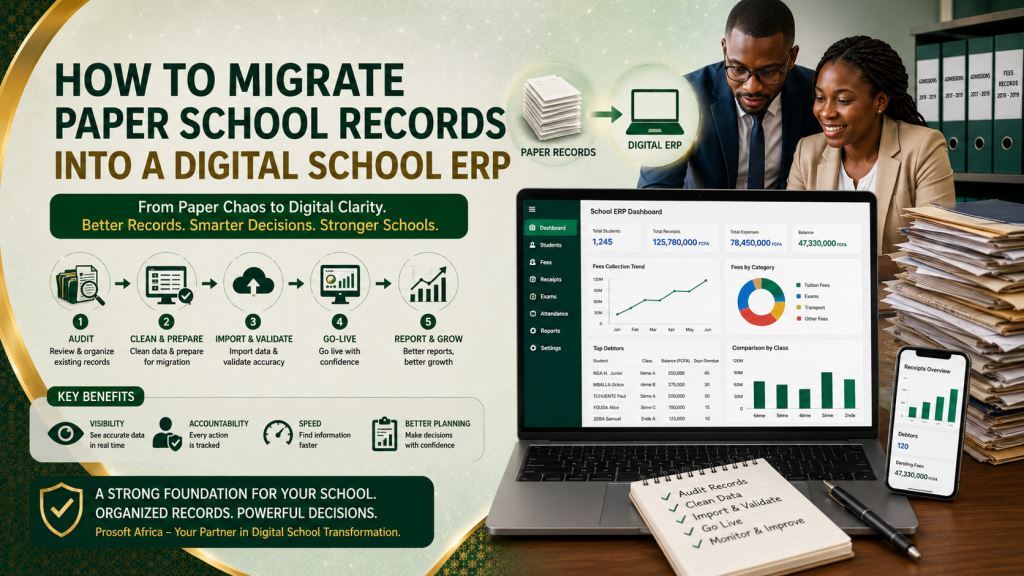 digital school ERP migration Cameroon with Prosoft Africa software in Cameroon and Africa