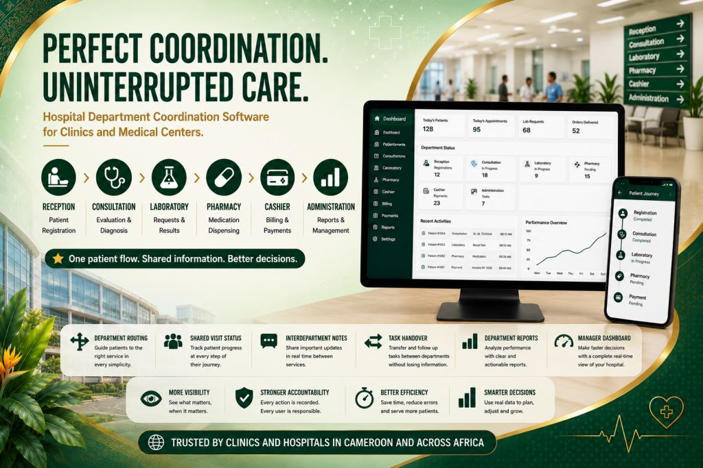 hospital department coordination software Africa with Prosoft Africa software in Cameroon and Africa