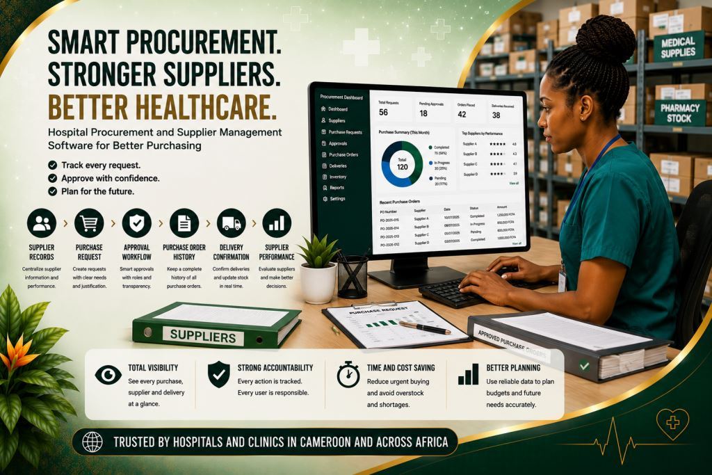 hospital procurement management software Africa with Prosoft Africa software in Cameroon and Africa