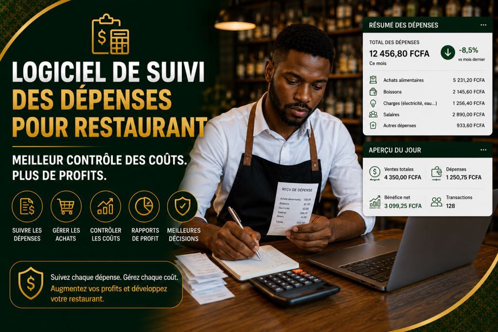logiciel de suivi des dépenses restaurant Cameroun