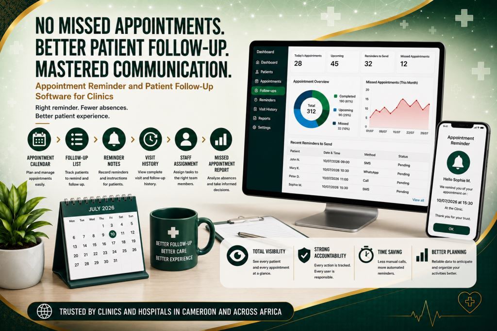patient appointment reminder software clinics with Prosoft Africa software in Cameroon and Africa2