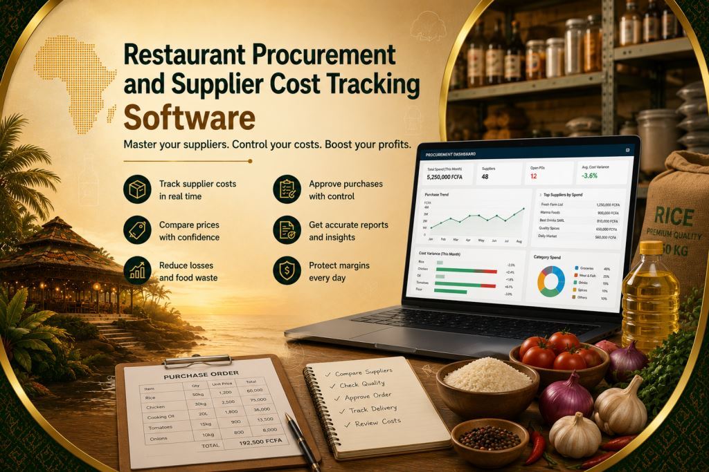 restaurant supplier cost tracking software Africa with Prosoft Africa software in Cameroon and Africa